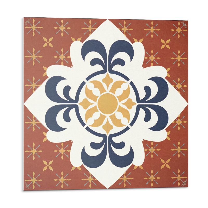 Kafelki samoprzylepne Wallfluent 30x30 cm Motyw florystyczny o subtelnych kształtach 9 szt.