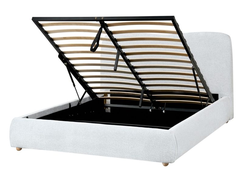 Łóżko z pojemnikiem Blagnac 140 x 200 cm Jasnoszary 1 szt.