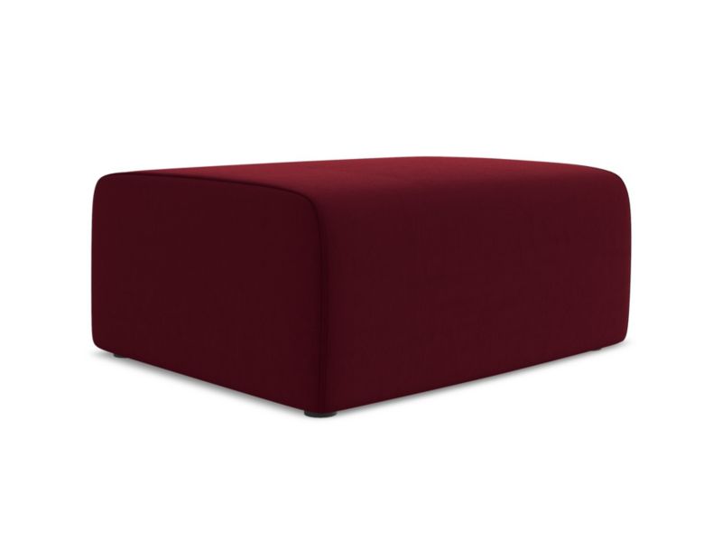 Pufa LaMiaSofa CASERTA z tkaniny welwetowej 90x60 cm burgundowy 1 szt.