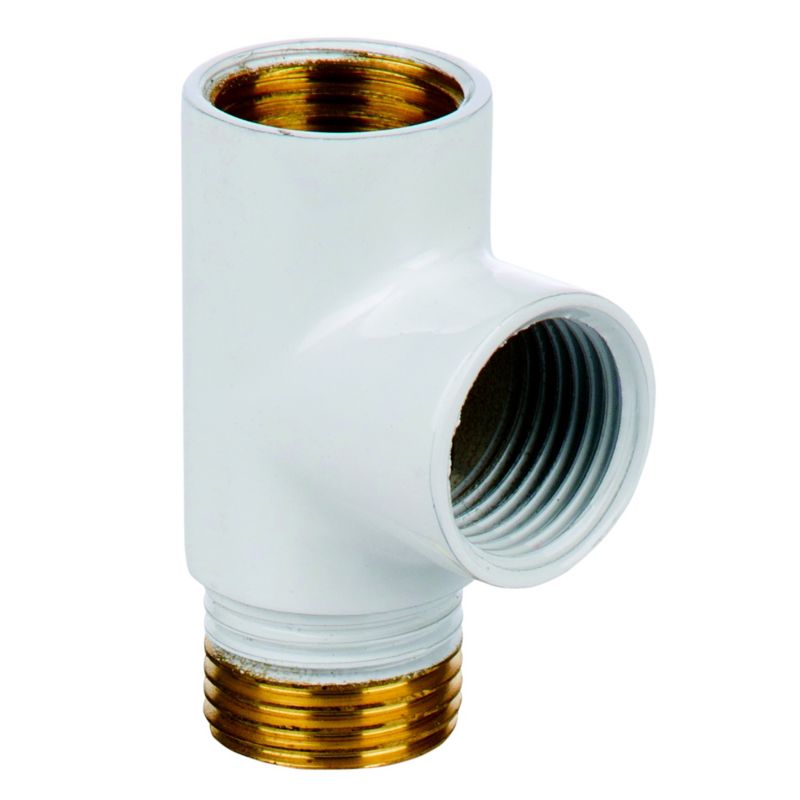 Trójnik LUXRAD do grzałki elektrycznej 1/2 biały 1 szt