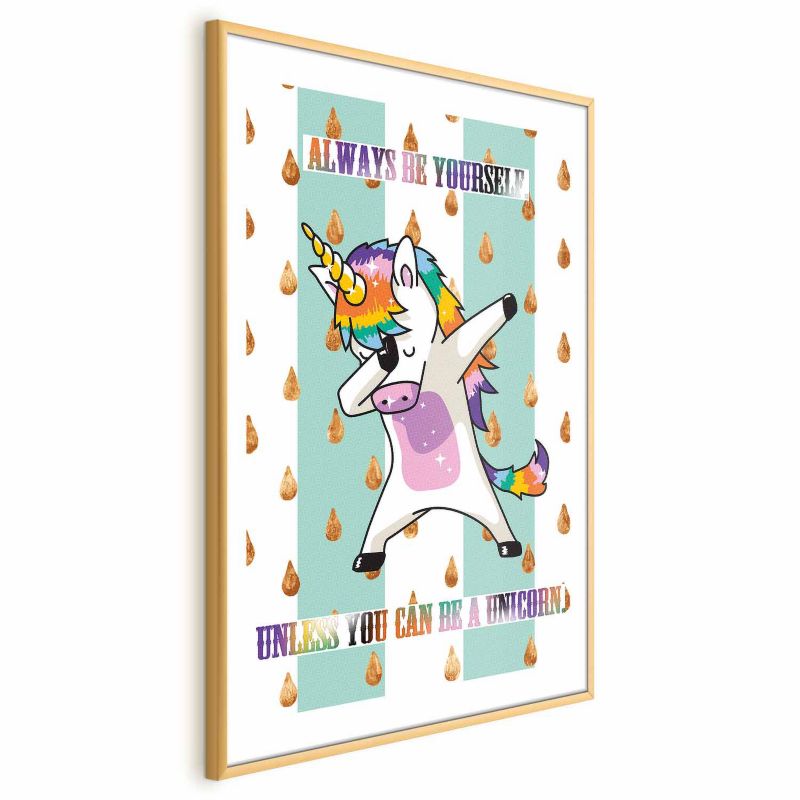 Plakat Artgeist Always be yourself 60x90 cm z ramą złotą 1 szt