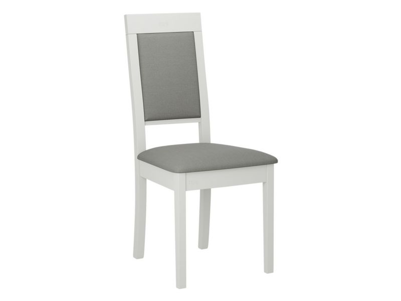 Krzesło MIRJAN 24 tapicerowane Roma XIII biały/szara plecionka 1 szt.