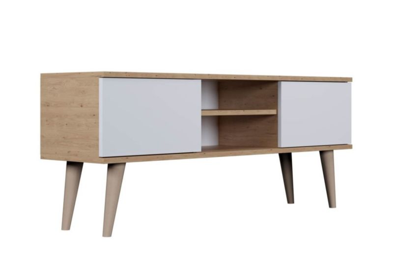 Szafka RTV Kocot Meble TORONTO 120 dąb artisan/biała 1 szt.