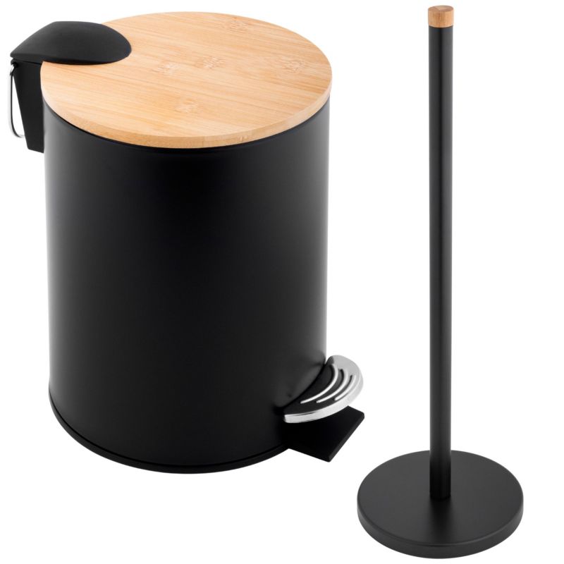 Zestaw Yoka Home do łazienki: Stojak na papier toaletowy + Kosz na śmieci 3L - 1 szt.