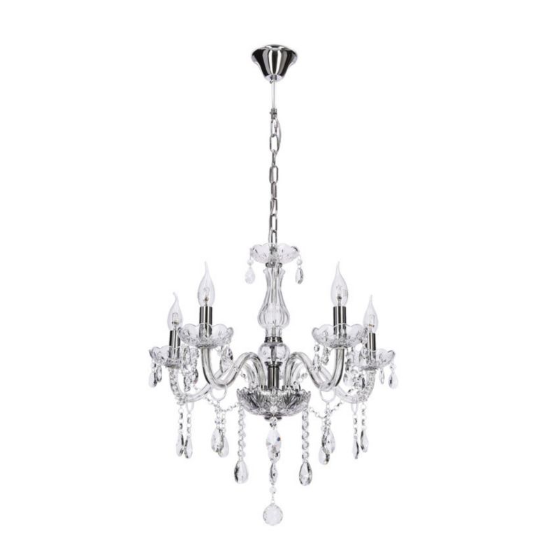 Żyrandol Candellux Cristallo chromowany szkło kryształowe 5 x E14 x 40W IP20 wym: 100 x 56 x 56 cm - 1 szt.