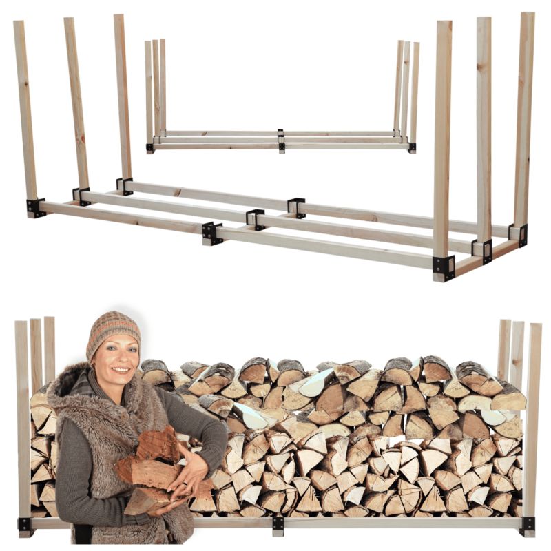 Stojak DREWUTNIA na drewno kominkowe MODO24 wiata na drzewo opałowe 2,4 m3 1 szt.