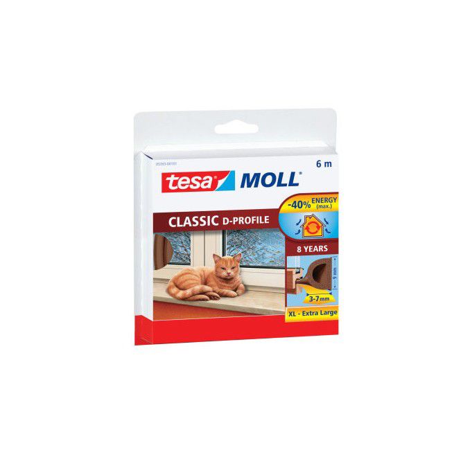 Uszczelka Tesa profil D brązowa 6 mb