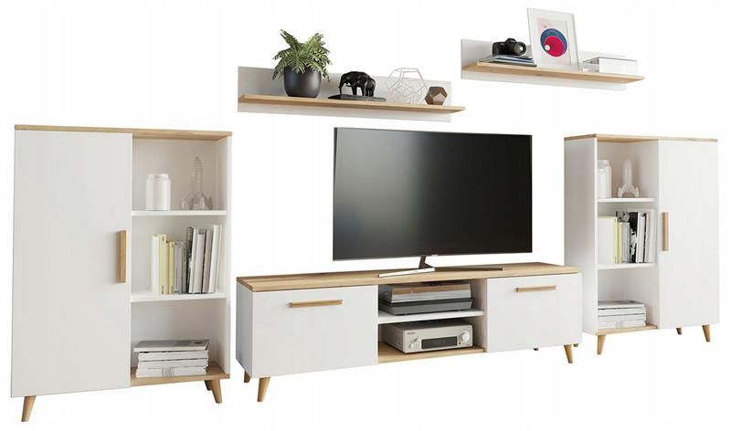 Meblościanka Matkam OSLO 2 Per artisan-biały 1 szt.