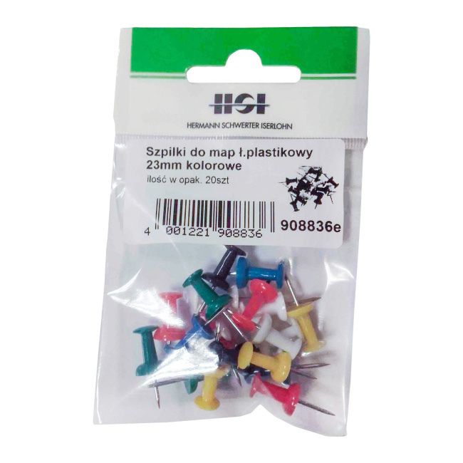 Pinezki do tablic korkowych 8,0 x 25 mm 20 szt.