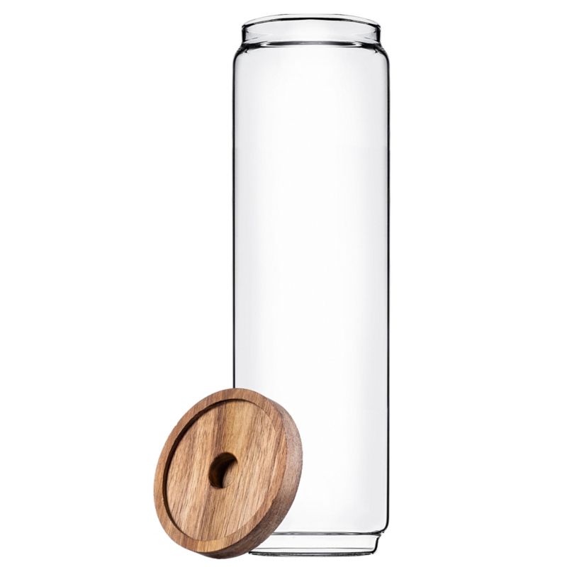 Pojemnik KADAX szklany na żywność z drewnianą pokrywką 1550ml 3 szt.