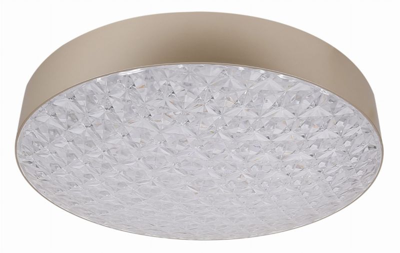 Plafon Candellux Luxis złoto-przezroczysty LED 60W 2800K-6500K 4000lm IP20 wym: 13 x 48,5 x 48,5 cm akryl - 1 szt.