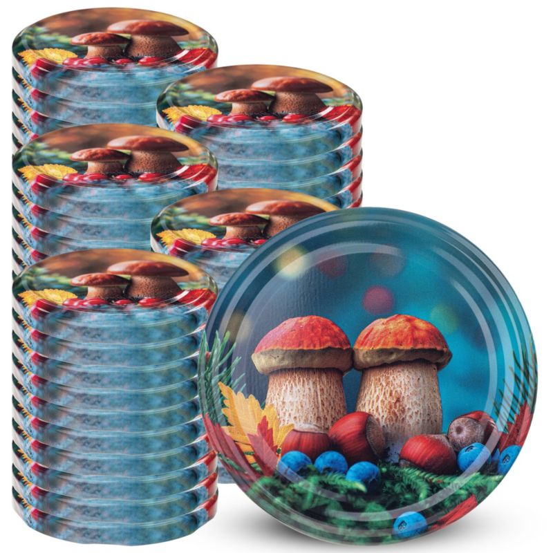 Zakrętki KADAX Do Słoików fi82 Nakrętki Słoiki Wieczka Grzyby 6-Zaczepowe 50szt