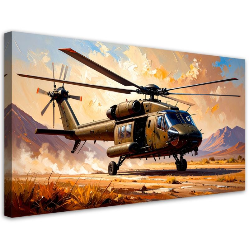 Obraz nowoczesny do salonu biura gabinetu Feeby Helikopter 120x60cm 1szt