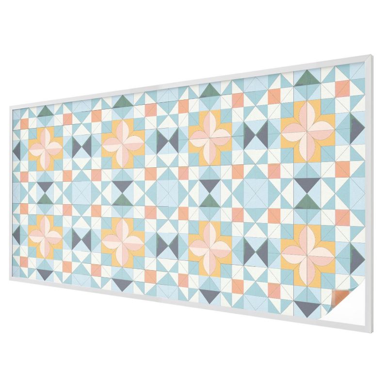 Folia Witrażowa Wallfluent 200x100 cm Naklejka na Szybę Geometryczne wzory pastelowe 1 rol.