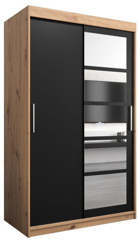 Szafa przesuwna Abiks ROMA 1 120 artisan + czarny mat 1 szt.