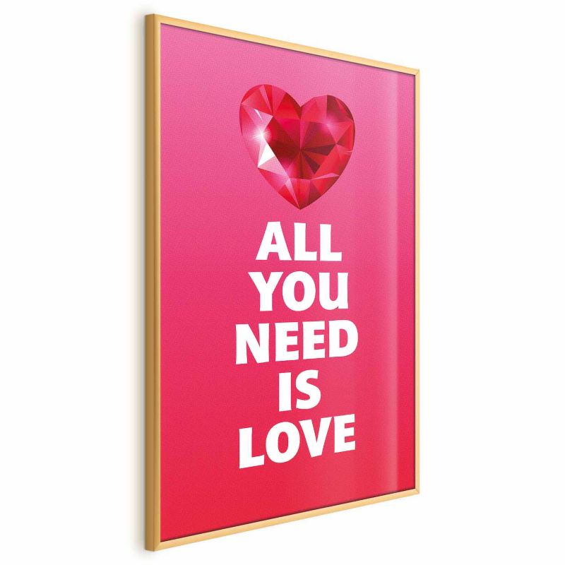 Plakat Artgeist Zjawiskowe serce 40x60 cm z ramą złotą bez marginesu 1 szt