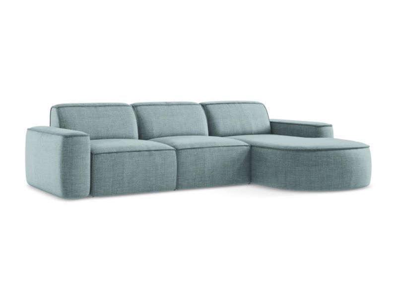 Narożnik prawostronny LaMiaSofa MELISSA z tkaniny strukturalnej 284x166 cm jeans 1 szt.