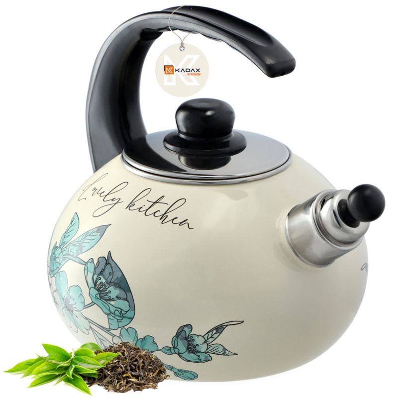 Czajnik KADAX Emaliowany 2,2L indukcja Gaz Emalia Beżowy 1szt.