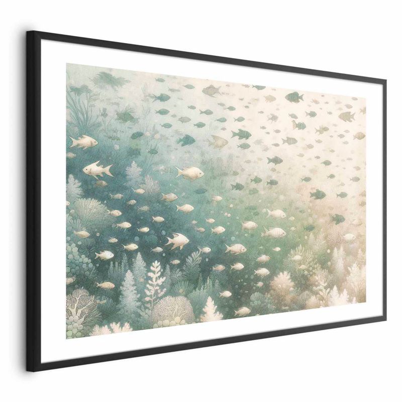 Plakat Artgeist Morski świat 90x60 cm z ramą czarną 1 szt