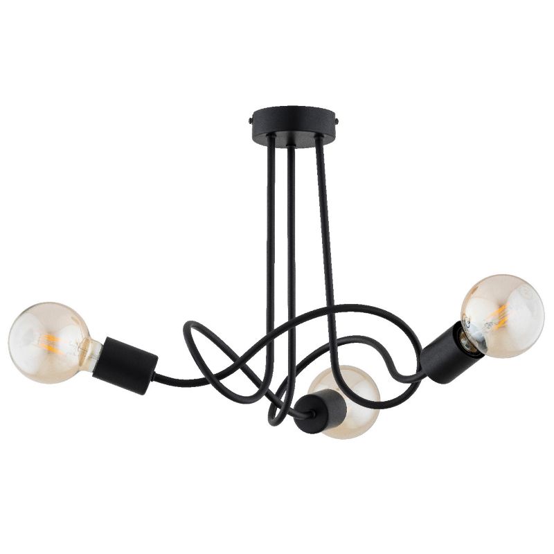 Lampa sufitowa Alfa Wingo czarna wym: 36 x 41 x 41 cm 3xE27 x 15W 1 szt.