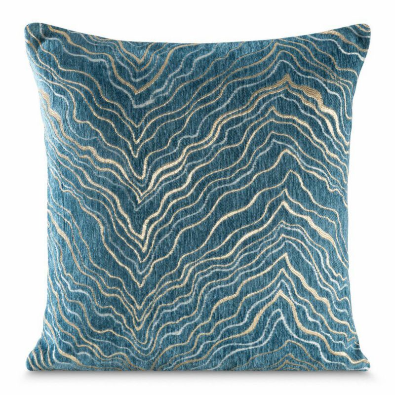 Poszewka Alani Eurofirany dekoracyjna na poduszkę 45x45 cm Wzór Niebieska 1 szt.