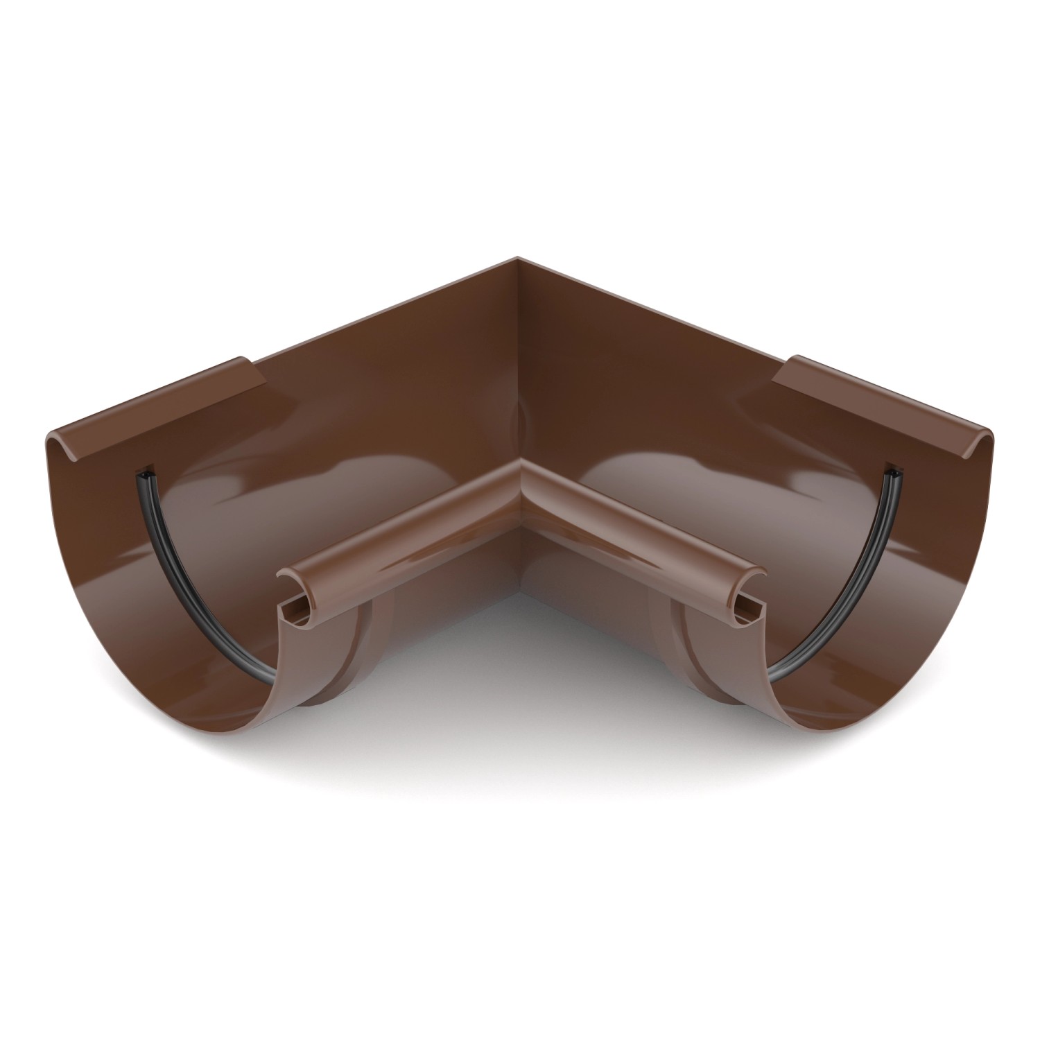 Bryza Narożnik wew. 75 mm PVC brąz