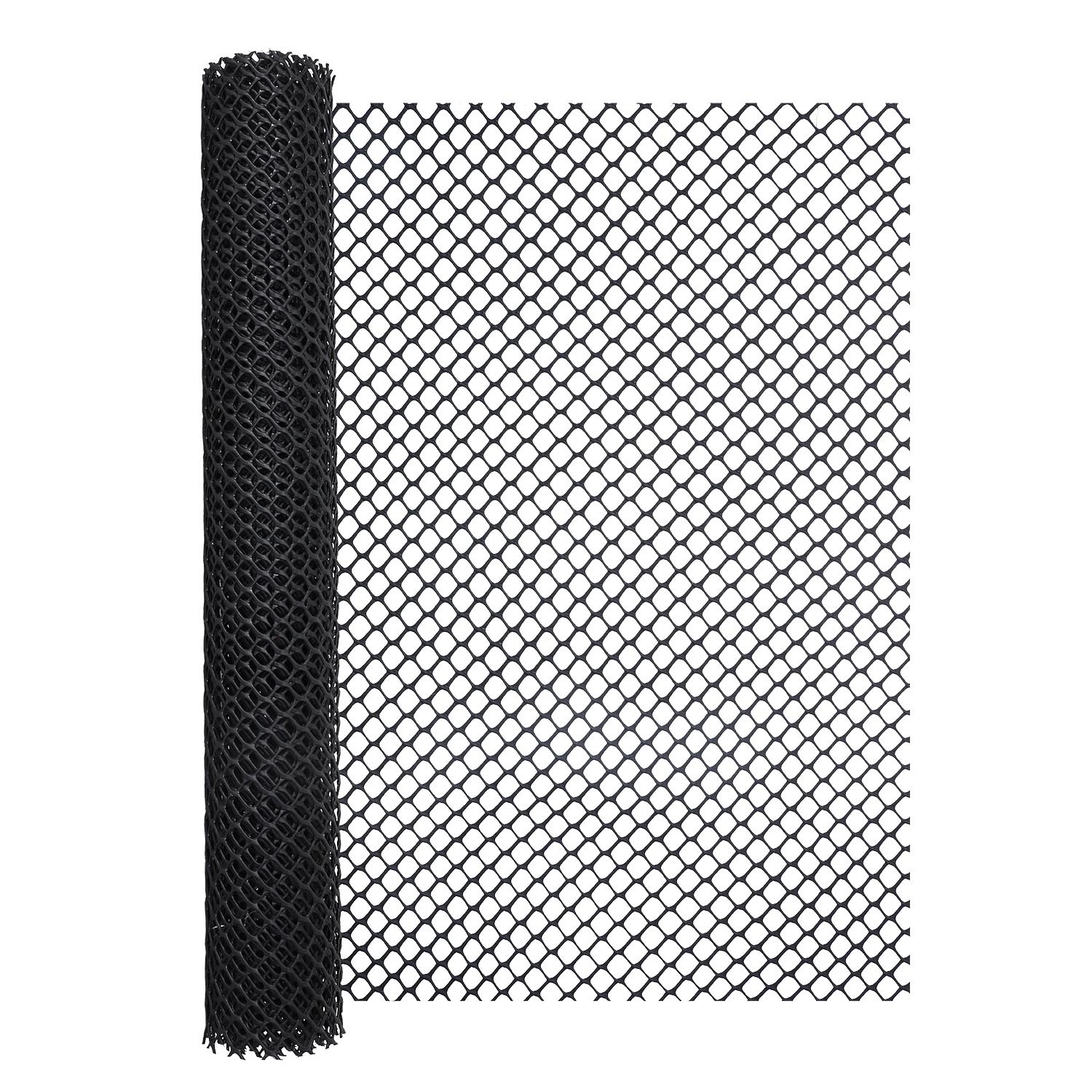 Siatka plastikowa 600 g/m2 ocz. 20 x 20 mm, czarna - 1 x 5 m