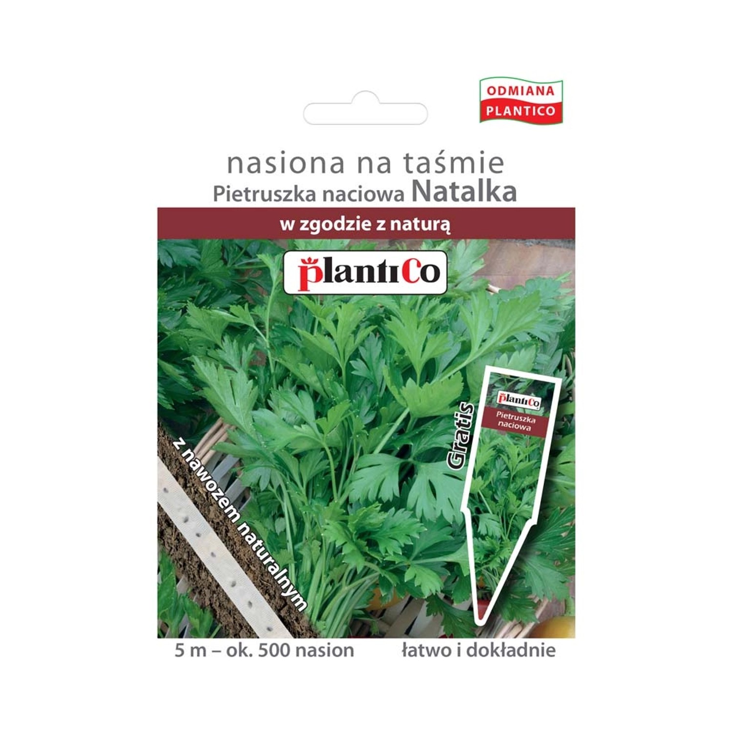 Pietruszka naciowa - nasiona na 5 m taśmie