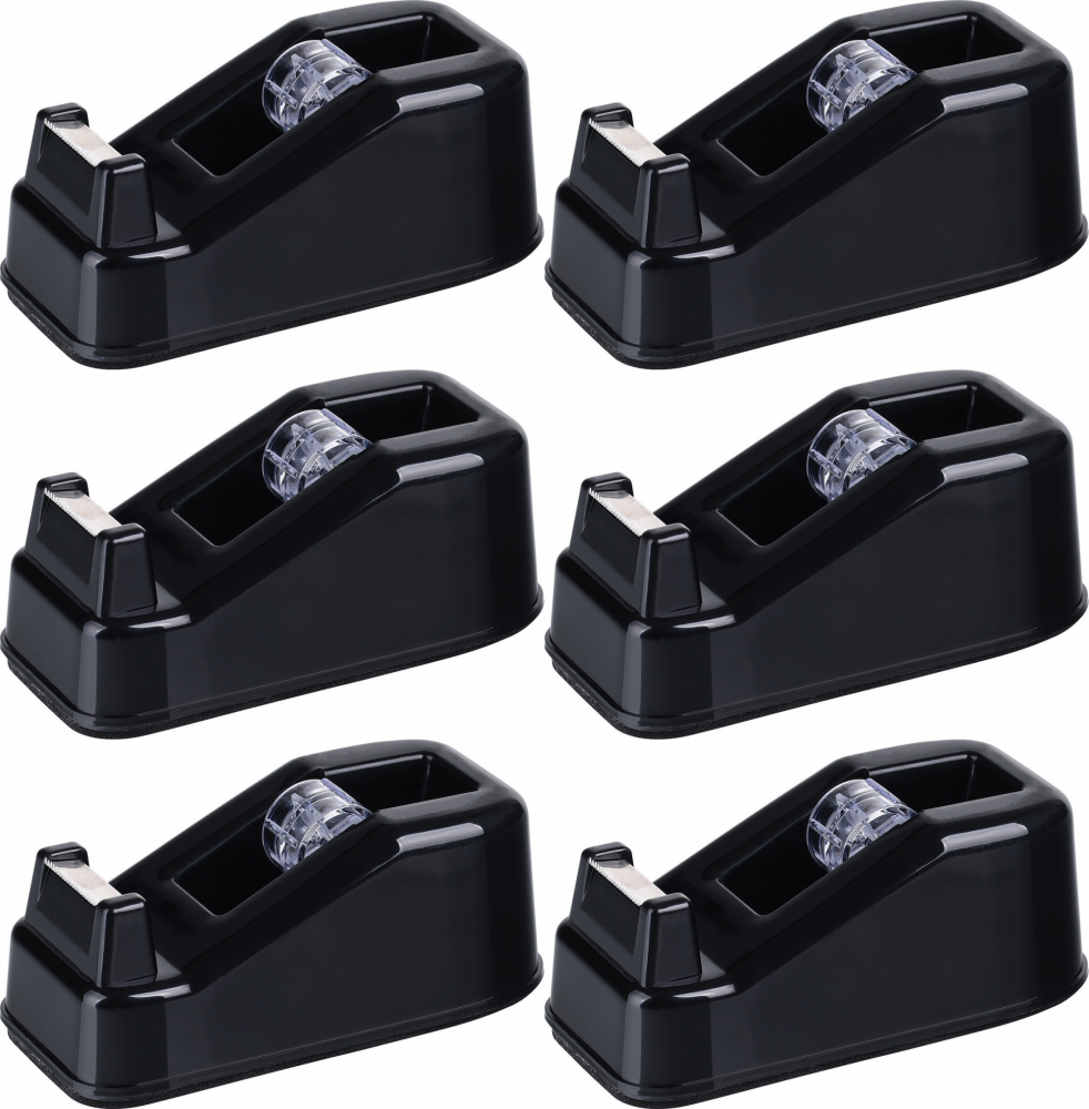 6x Podajnik do taśm klejących Office Products, 19mmx33m, czarny