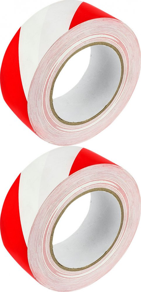 2x Taśma ostrzegawcza Grand, 48mmx50m, biało-czerwony