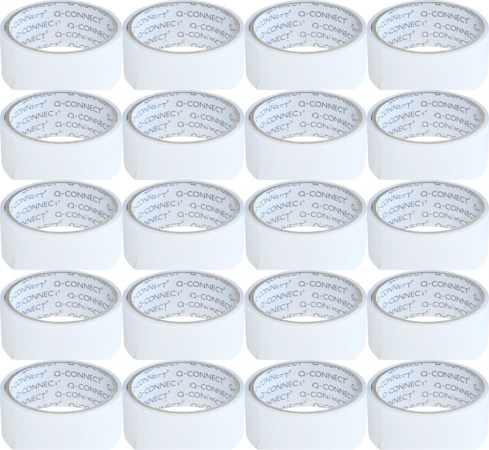 20x Taśma dwustronna Q-CONNECT, 38mm x 5m, przezroczysty