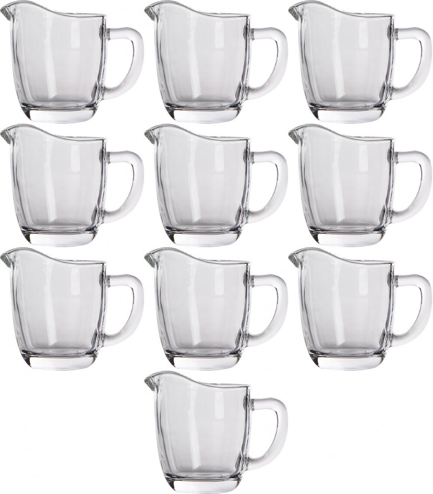 10x Mlecznik Altom Design Glossy, 200ml, szkło, przezroczysty