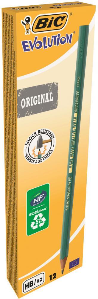 12x ołówek BIC Evolution, HB, zielony