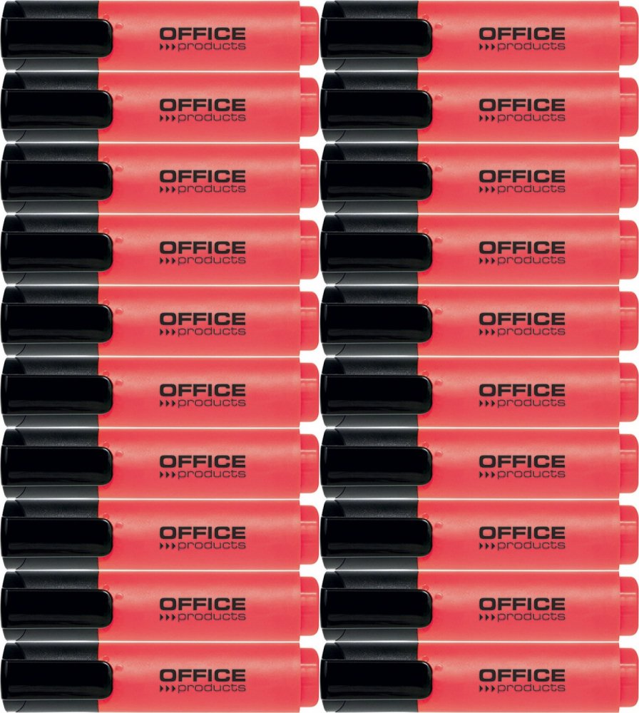 20x Zakreślacz Office Products, ścięta, czerwony