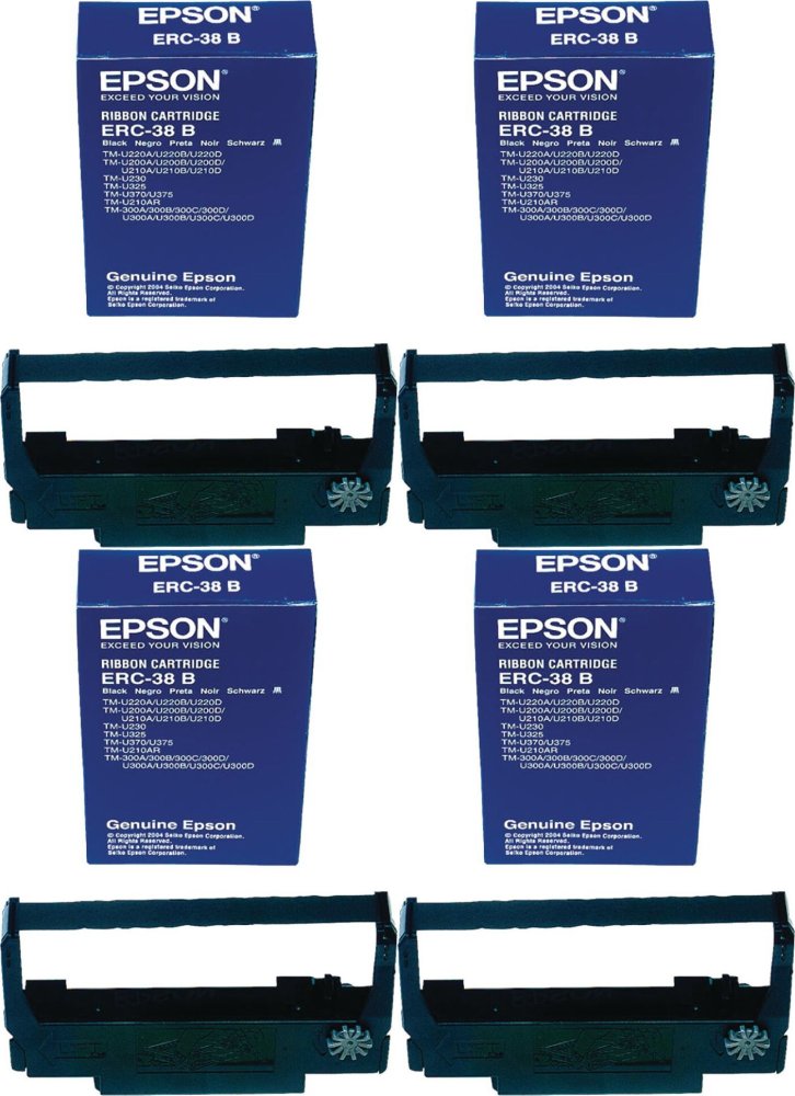 4x Kaseta Epson ERC-38B, 3 mln znaków, black (czarny)
