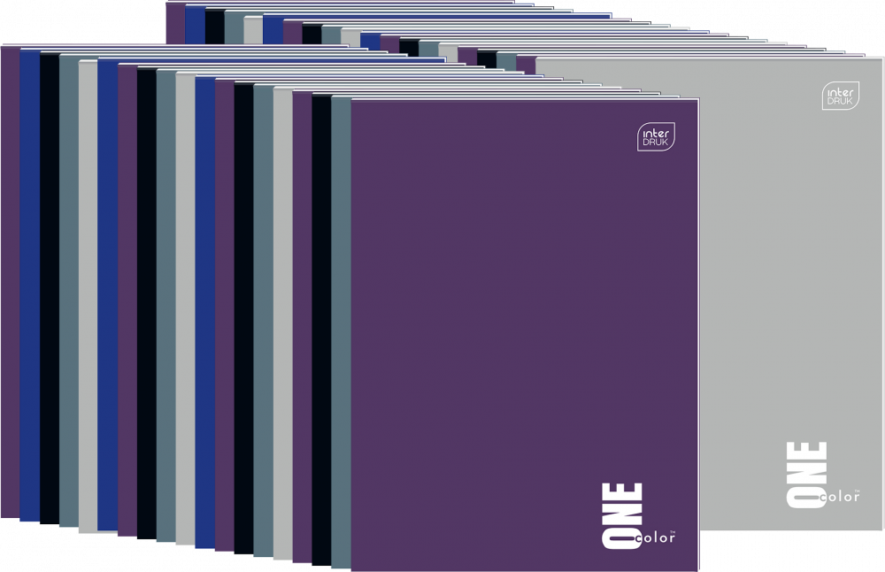 40x Notes Interdruk One Color, A6, 50 kartek, mix kolorów