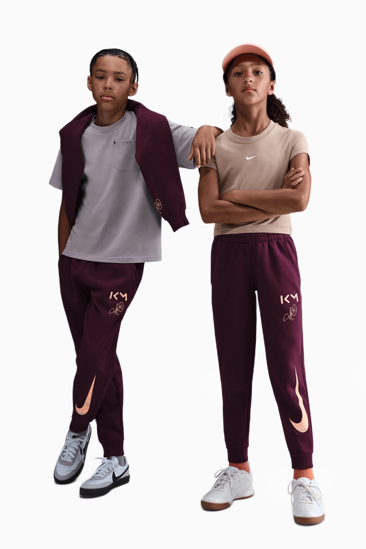 Spodnie Nike Kylian Mbappé Club Fleece Junior - Bordowy