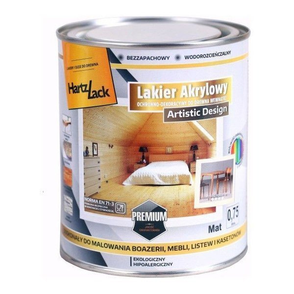 Lakier ochronno dekoracyjny Matowy 0,75l HartzLack
