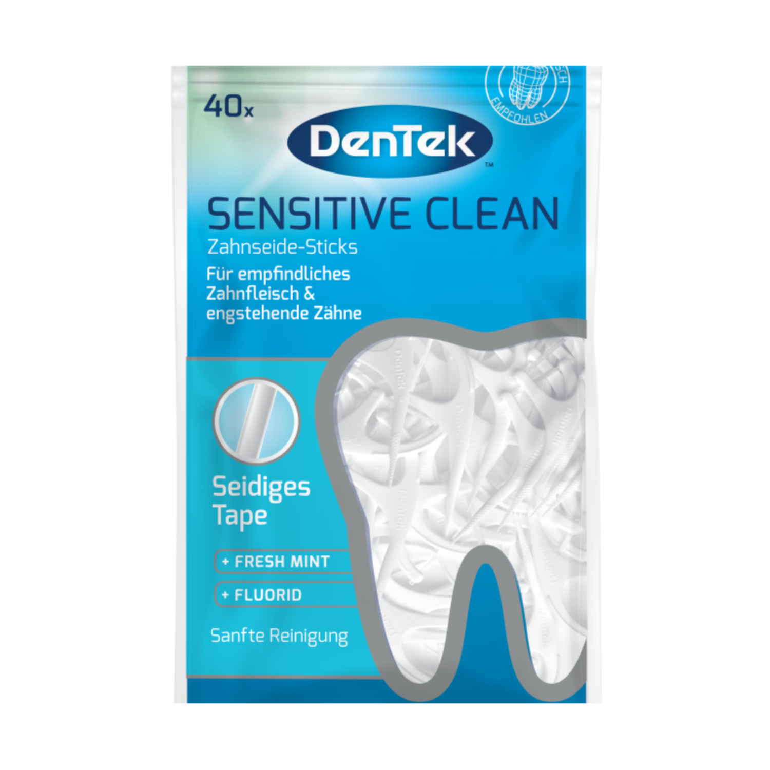 Dentek sensitive clean niciowykałaczki dentystyczne, 36 sztuk