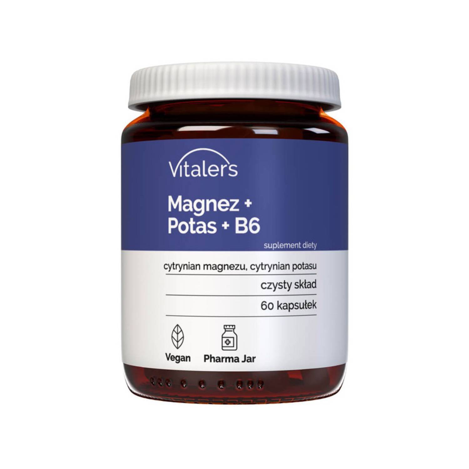 Vitaler's magnez + potas + b6, 60 kapsułek