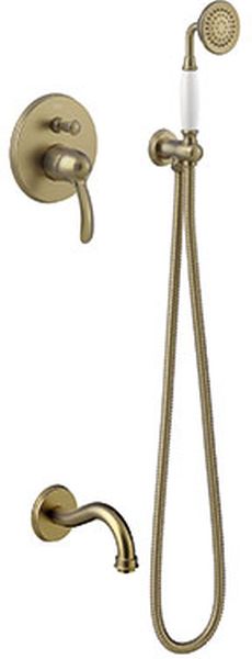 Tres Monoclasic zestaw prysznicowy z baterią podtynkową stary mosiądz 242.180.05.LV