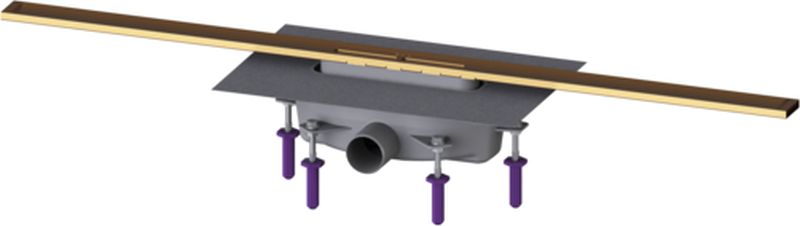 Kessel Linearis Infinity odpływ liniowy prysznicowy 100 cm brąz szczotkowany 45204.10