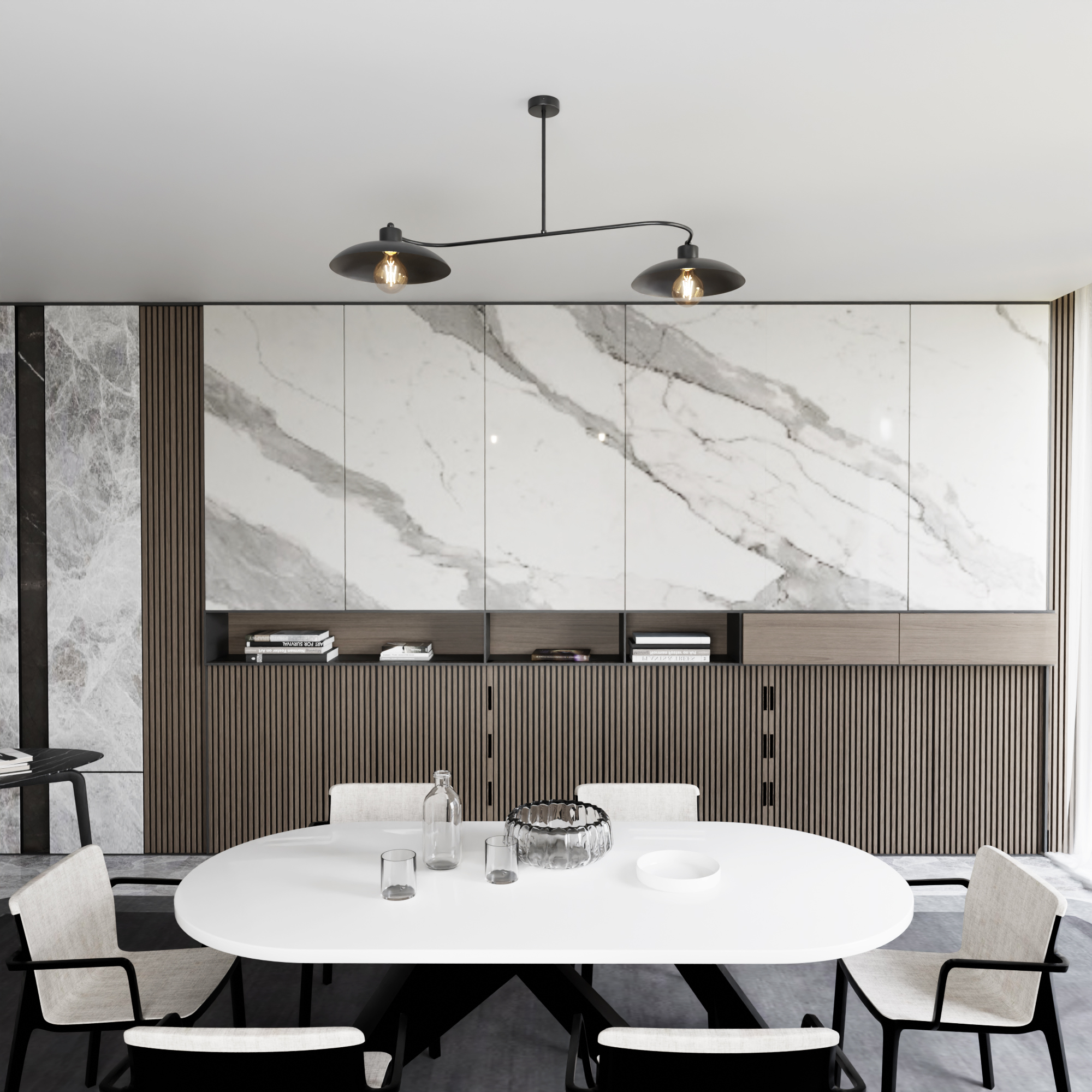 Emibig Foster lampa podsufitowa 2x10 W czarna 13532