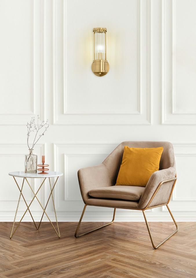 Moosee Pilar kinkiet 1x40W złoty/przezroczysty MSE010400192