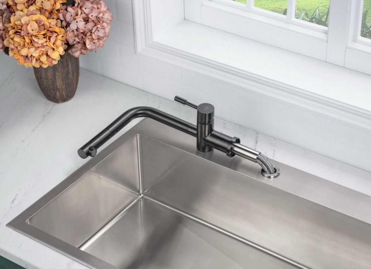 Blue Water Corsa bateria kuchenna stojąca podokienna inox czarna stal - Wysyłka w 24h