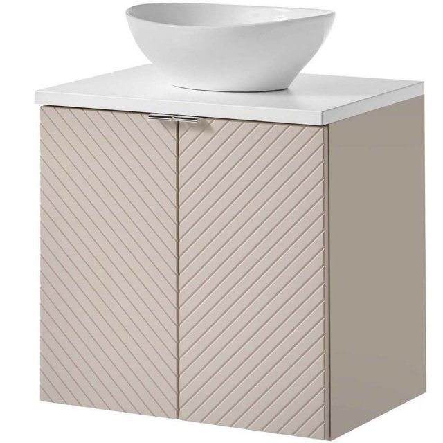 COMAD Zestaw mebli VIVA CASHMERE szafka z drzwiami z blatem WHITE 60