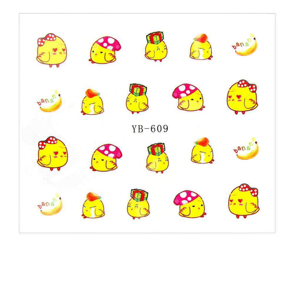 Naklejki wodne do paznokci zwierzęta YB-609