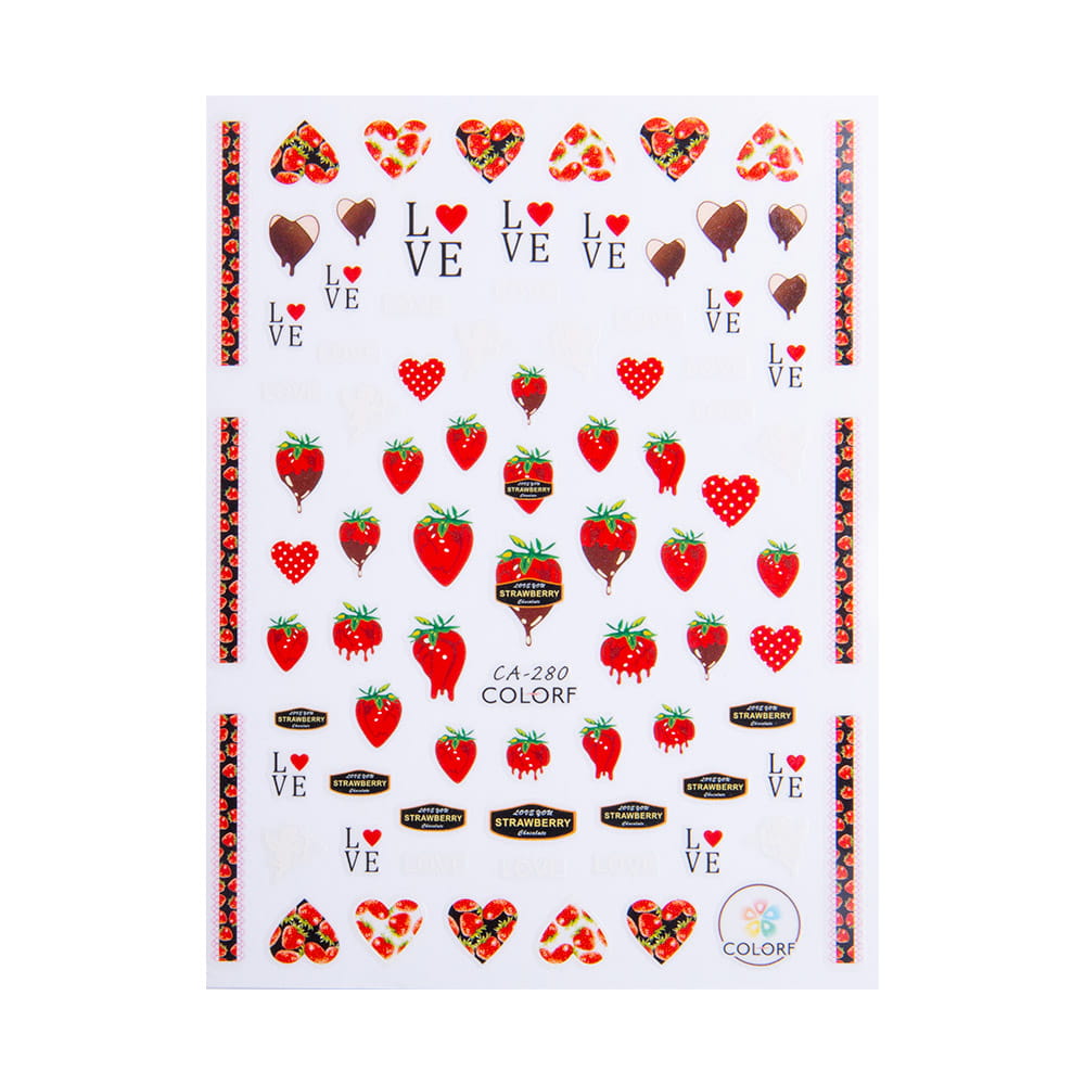 Naklejki do paznokci cienkie samoprzylepne owoce CA-280