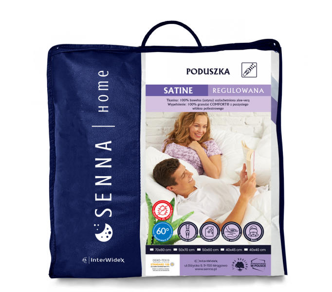 Poduszka SATINE regulowana Inter-Widex 40x45