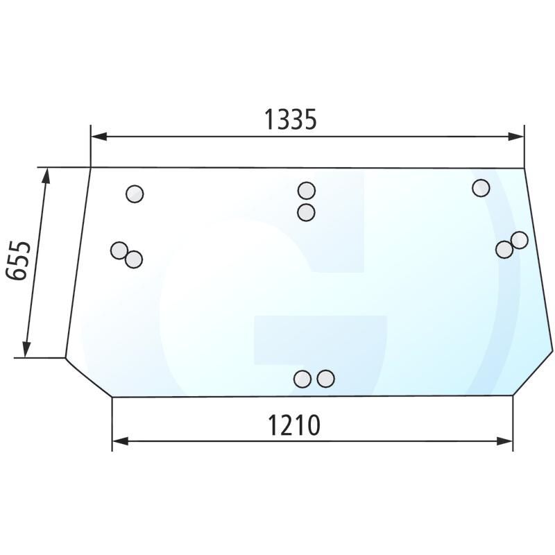 Szyba tylna z wycieraczką CASE CS New Holland T7500 1-34-671-092